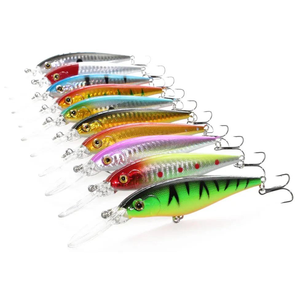 LEOSPORT 20Pcs/kit Fishing Lure Set Wobbler Set Mixed Color Minnow Fish Supplies Fake Lure For Carp Bass