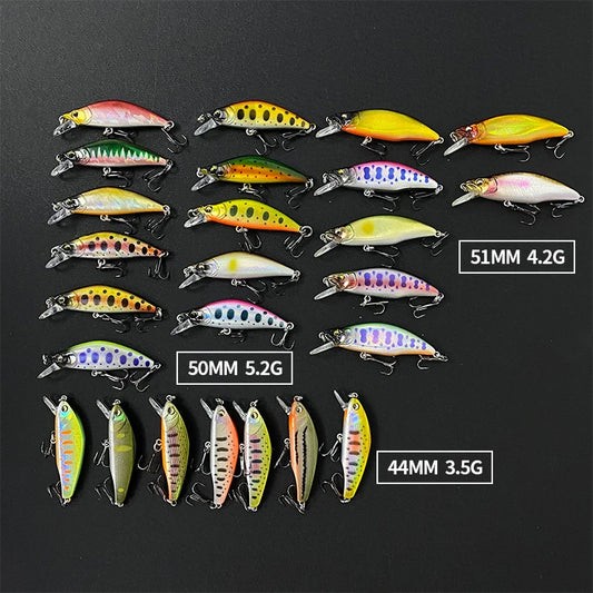 25Pcs Sinking Minnow Hard Bait Fishing Lure Set Trout Pike Lure Japanese Fishing Lure Pesca Isca Artificial Minnow